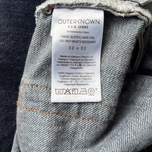 Outerknown Organic Cotton Selvedge Jeans - Mens 32x32 - Picture 7 of 8